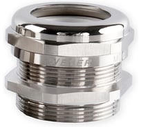 Кабельный ввод WEYER HSM.DS-M25/15 - фитинг металлический, с усиленным уплотнением, термостойкий, никелированная латунь, нар. M25х1.5, кабель диам. 12-15 мм, IP68, -50C-+150C WE6722900