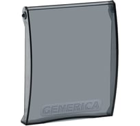Дверца для корпуса пластикового GENERICA ЩРН(В)-П-4 черная прозрачная MKP10D-DV-04-K08-G