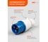 Вилка переносная Jazzway однофазная трёхпроводная PPC 013 2P+PE 16A 220V IP44 5072251 3
