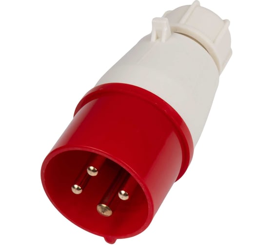 Вилка переносная Jazzway трёхфазная четырёхпроводная красная PPC 014 3P+PE 16A 380V IP44 5072275