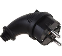 Вилка Filum 2P+PE 16A 250В IP44 угловая, переносная, чёрная 00-01186590