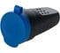 Розетка Filum FL-CS-EU-IP44-BL 2P+PE 16A 250В IP44 переносная, с защитной крышкой синего цвета, 00-01186587 1