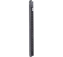 Вертикальный блок розеток ITK BASE PDU PV1111 22U 1 фаза 16А 15 розеток SCHUKO (немецкий стандарт) + 1 розетка C13 кабель 2,6м вилка SCHUKO (немецкий стандарт) BS-PV12-15D-01C13-11