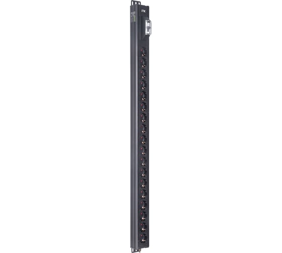 Вертикальный блок розеток ITK BASE PDU PV0101 23U 1 фаза 16А 18 розеток SCHUKO (немецкий стандарт) без кабеля с входным разъемом C20 BS-PV70-18D-11