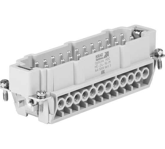 Вилка КЭАЗ OptiLink HDC-HE-24-16-M-(0,75-2,5)-500V 352264