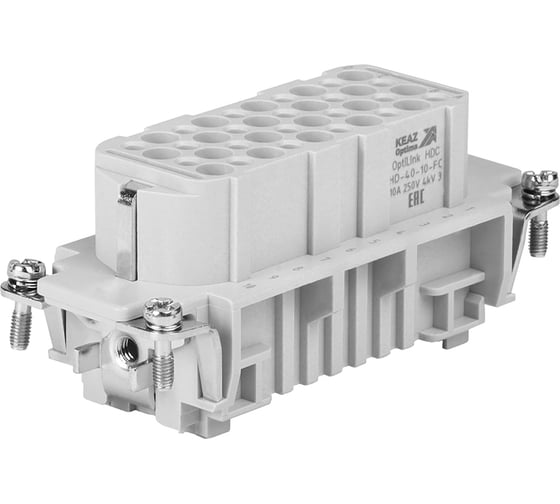 Розетка КЭАЗ OptiLink HDC-HD-40-10-FC-(0,14-2,5)-250V 352227