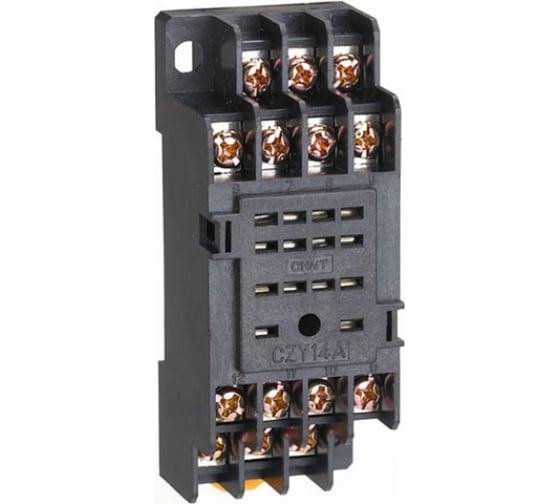 Розетка CHINT CZT08A-E для реле NJX-13FW(B)/2Z 2 контакта (уп. 10 шт.) 289995