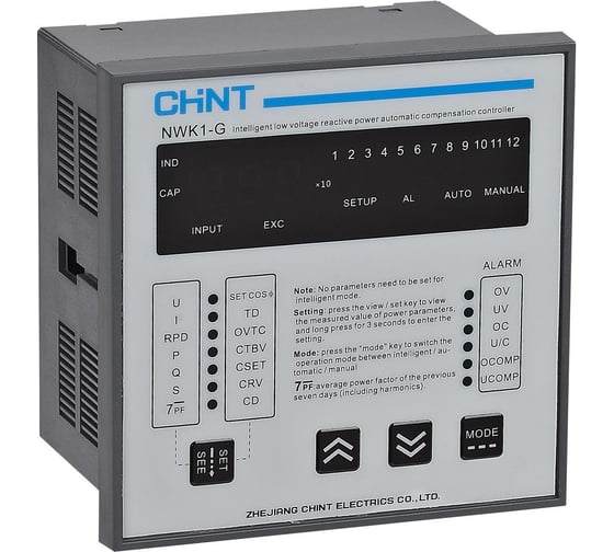 Регулятор реактивной мощности CHINT NWK1-GR-16GB с 16-тью контурами RS-485 263783