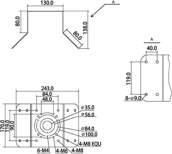 Угловой кронштейн RVI RVI-1BCM-1 WHITE АВ5027866