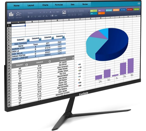Монитор ExeGate 27 100 Гц ProSmart EV2707CA VA LED Grade A+, FHD, 1920x1080 100Гц, 16:9, 250cd/m2, 4000:1, 178/178, 5ms, D-Sub, HDMI, Flicker-free, Low Bl 300407