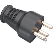 Кабельная вилка Bemis материал каучук, IP44, 3P+E, 25A, 380V, STRAIGHT PLUG BLACK BK1-2504-4011