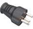 Кабельная вилка Bemis материал каучук, IP44, 3P+E, 25A, 380V, STRAIGHT PLUG BLACK BK1-2504-4011 1