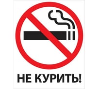 Знак запрещающий Курить OfficeSpace запрещено 250х200мм, самоклейка SS_28976