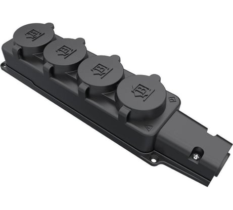 Колодка Bemis 4 гнезда, каучуковая, IP54, 220V, 16A, 4WAY GROUP SOCKET RUBBER BK1-1402-3614