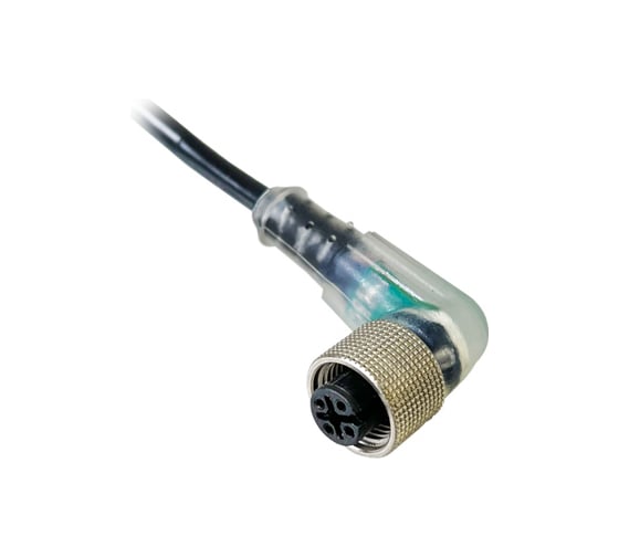 Соединитель кабельный ТЕКО CS S20-1-3 розетка, угловой с кабелем, пластик 3-PIN, IP67, кабель 3м, 250 AC/DC NO 00-00022996