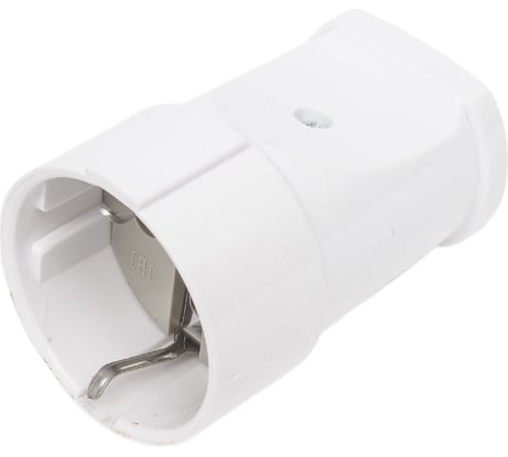 Разборная розетка REXANT Евро с заземлением 16А белая 11-8528