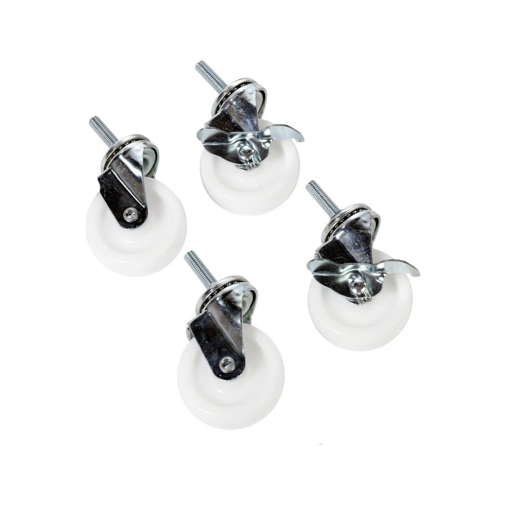 Ролики с тормозом ЦМО 132,5x45x87,5 мм, нагрузка до 50 кг, для стоек ...