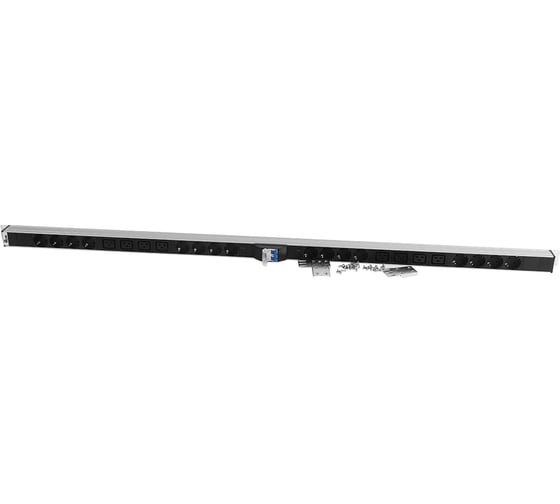 Вертикальный блок розеток REM Rem-32 на 2 контура, по 8 Sсhuko, 4 IEC 60320 C19 с автоматом защиты R-32-2X(8S-4C19-A-I) 1