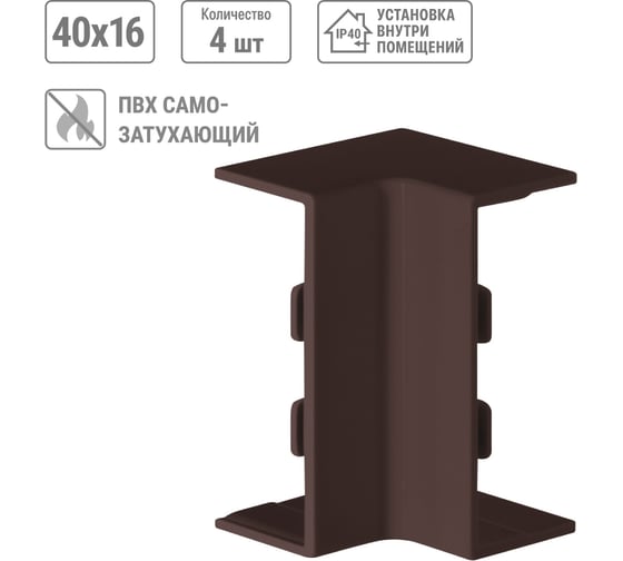 Внутренний угол TDM ELECTRIC КМВ, бук, 40х16 упаковка 4 шт SQ0411-0324