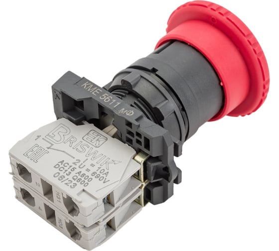 Выключатель Briswik КМЕ 5611м-Ф красный IP65 УХЛ2 10А 1но 1нз aB-PG-5Ai-0221