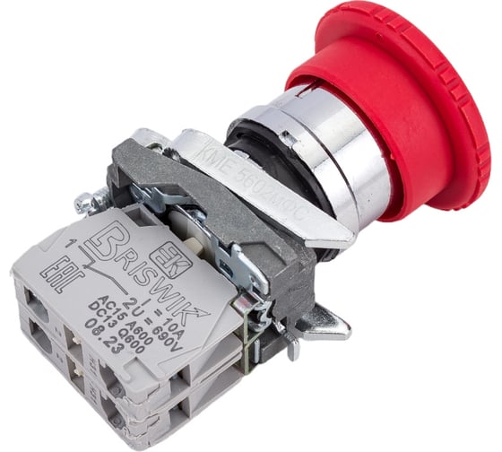 Выключатель Briswik КМЕ 5602м-ФС красный IP65 УХЛ2 10А 0но 2нз aD-PG-5Ai-0223