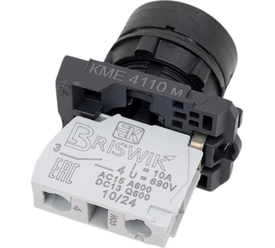 Выключатель Briswik КМЕ 4110м черный IP40 УХЛ3 10А 1но 0нз aB-DB-0Ai-0111