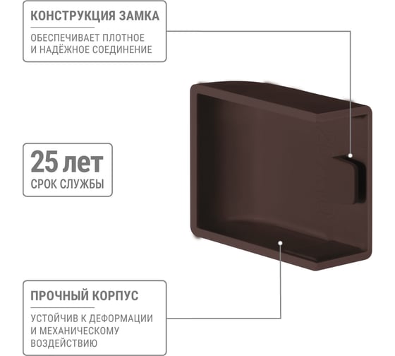 Заглушка кабельной трассы TDM ELECTRIC КМЗ 20х10 бук (4 шт./комплект) SQ0411-0332