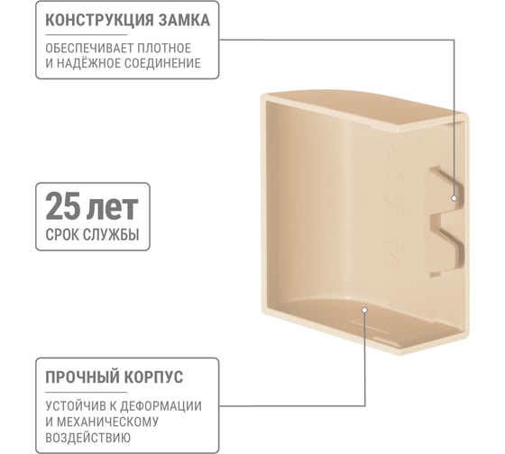 Заглушка кабельной трассы TDM ELECTRIC КМЗ, сосна, 40х16 упаковка 4 шт SQ0411-0234