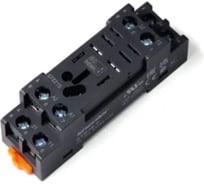 Цоколь Shenler НТК Приборэнерго, 16A(300V), винтовой зажим, черный, на рейку DIN35, для RKL1CO, RKL2CO, 56.31, 56.32, RPM2, LY1, LY2 STB08-E