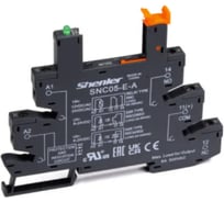 Цоколь Shenler НТК Приборэнерго, 8A(300VAC), черный, (12...24VAC/DC), винтовой зажим, LED, W=6.2mm, на рейку DIN35, для RNC, RM699BV, RSR30, 34.51, 34.81, RSS, HF41F SNC05-E-A