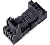 Цоколь Shenler НТК Приборэнерго, 12A(300V), винтовой зажим, черный, на рейку DIN35/панель, для RKE2, RKF2, R2N, MY2, 55.32, KMY2, PT2, RCM2 SKC08-E