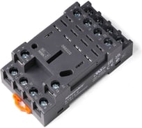 Цоколь Shenler НТК Приборэнерго, 4CO, 16A(300V), винтовой зажим, черный, на рейку DIN35, для RKL4CO, 56.34, RPM4, LY4 STB14-E