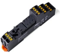 Цоколь Shenler НТК Приборэнерго, 10A(300V), пружинный зажим, черный, на рейку DIN35, для RFT2CO, 46.52, G2R-2, KRI2 SRU08-S