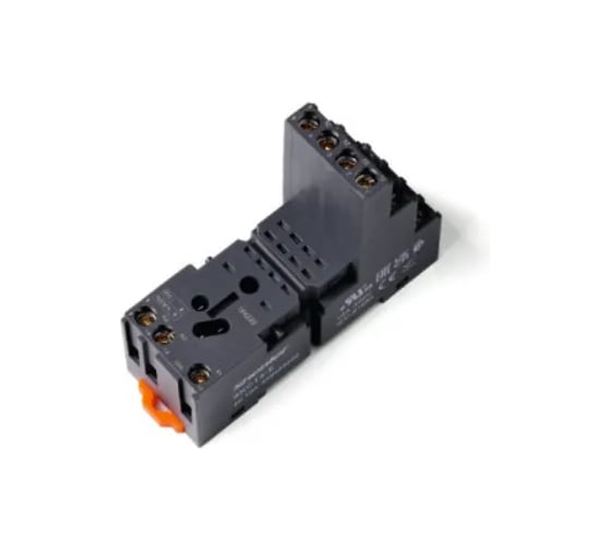 Цоколь Shenler НТК Приборэнерго, 10A(300V), винтовой зажим, черный, на рейку DIN35/панель, для RKE, RKF, R4N, MY4, 55.34, KMY4, PT4, RCM5 SKC14-E