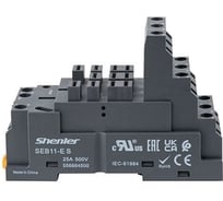 Цоколь Shenler НТК Приборэнерго, 25A(500V), винтовой зажим, черный, на рейку DIN35, для REH, RUC, RUC-M, RPW, RM, 62.31, 62.32, 62.33 SEB11-ES