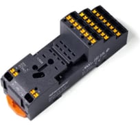 Цоколь Shenler НТК Приборэнерго, 8A(300V), push-in, черный, на рейку DIN35/панель, для RKE, RKF, R4N, MY4, 55.34, KMY4, PT4, RCM5 SEB11-ES SKC14-ST