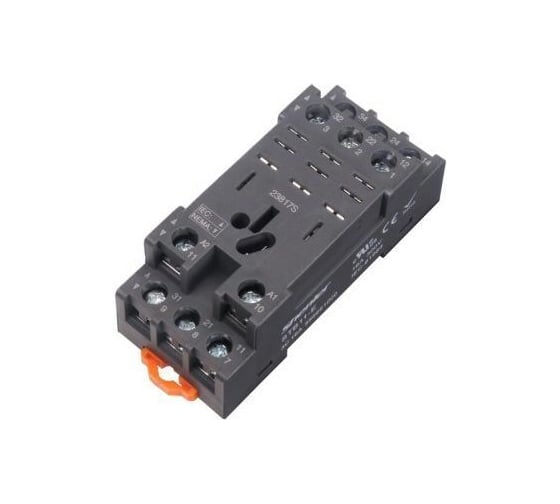 Цоколь Shenler НТК Приборэнерго, 3CO, 16A(300V), винтовой зажим, черный, на рейку DIN35, для RKL3CO, 56.33, RPM3, LY3 STB11-E