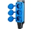Розетка (колодка) DYNEL трехместная каучук 2P+PE 230V 16А IP54 синяя DY-01-01-021 2