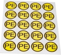 Символ "PE" АБК-СИЛА d=20мм 100шт 560105