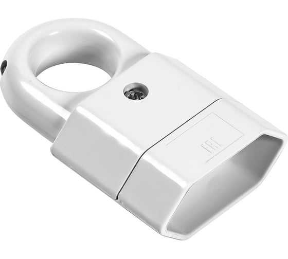 Штепсельное гнездо Smartbuy, под плоскую вилку с кольцом белое 6А 250В SBE-2.5-S10-w