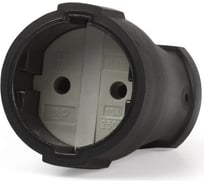 Штепсельное гнездо Smartbuy без заземления черное ПВХ 10A 250B SBE-10-S03-b