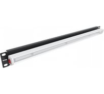 Панель осветительная светодиодная NTSS (LED), крепление 19 1U, 220V, кабель 1.5м, немецкий стандарт, черный RAL 9005 NTSS-LU-1U-LED-BL