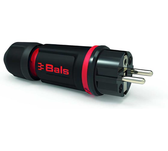 Вилка Bals Schuko 16A 3п(2P+E) 250В, IP54 красный MULTI-GRIP 7373-1