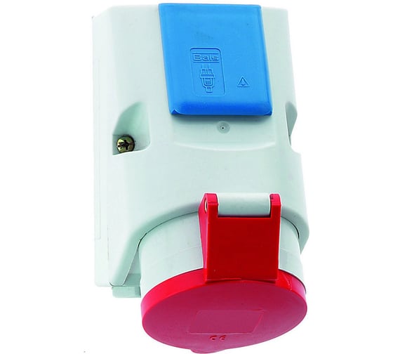 Комбинированная настенная розетка Bals 32A, 5р(3P+N+PE), 6h, 400V, IP44, 108