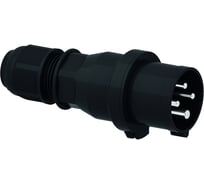 Вилка кабельная Bals 16A 4п(3P+PE) 6ч, 400В, IP44 черная 210916