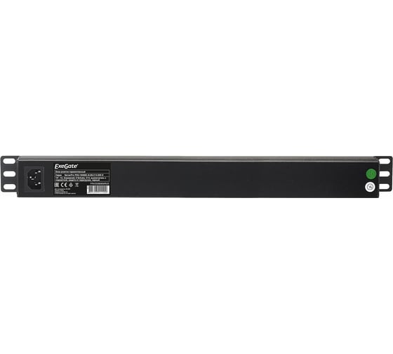 Блок розеток ExeGate ServerPro PDU-19H605 Al-6S-C14-SW-O 19 1U алюминий, 6 Schuko С14 защита от перегрева 280830