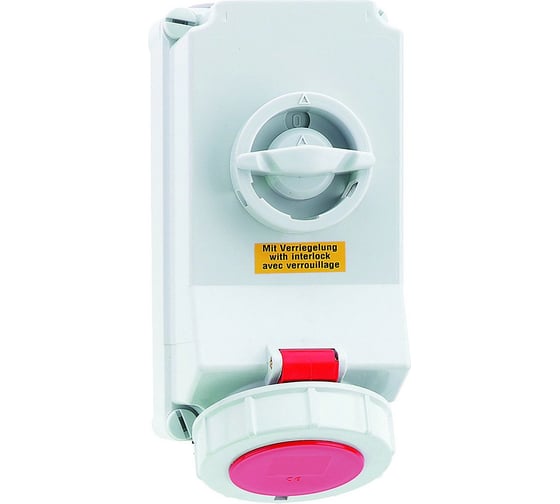 Розетка настенная с блокировкой Bals 32A 4п, 3ч, 380-440В, IP67 Quick-Connect (реф) 16050