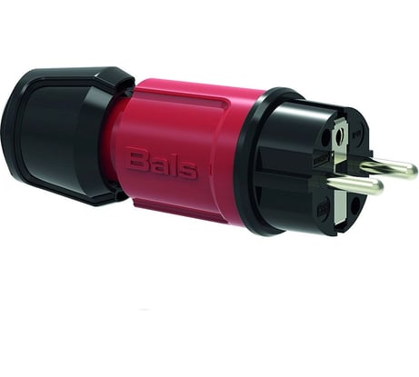 Вилка Bals Schuko 16A 3п(2P+E) 250В, IP44 красный MULTI-GRIP 7373