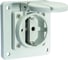Розетка встраиваемая Bals Schuko 16A 3п(2P+PE) 250В, IP54 фланец 75x75 Quick-Connect серая 71109 1