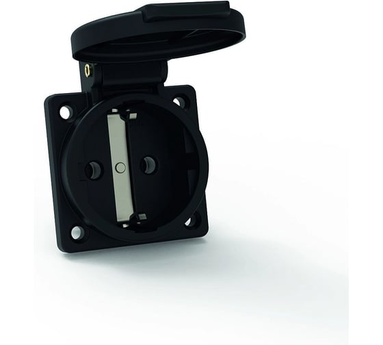 Розетка встраиваемая Bals Schuko 16A 3п(2P+PE) 250В, IP54 Quick-Connect черная 71101